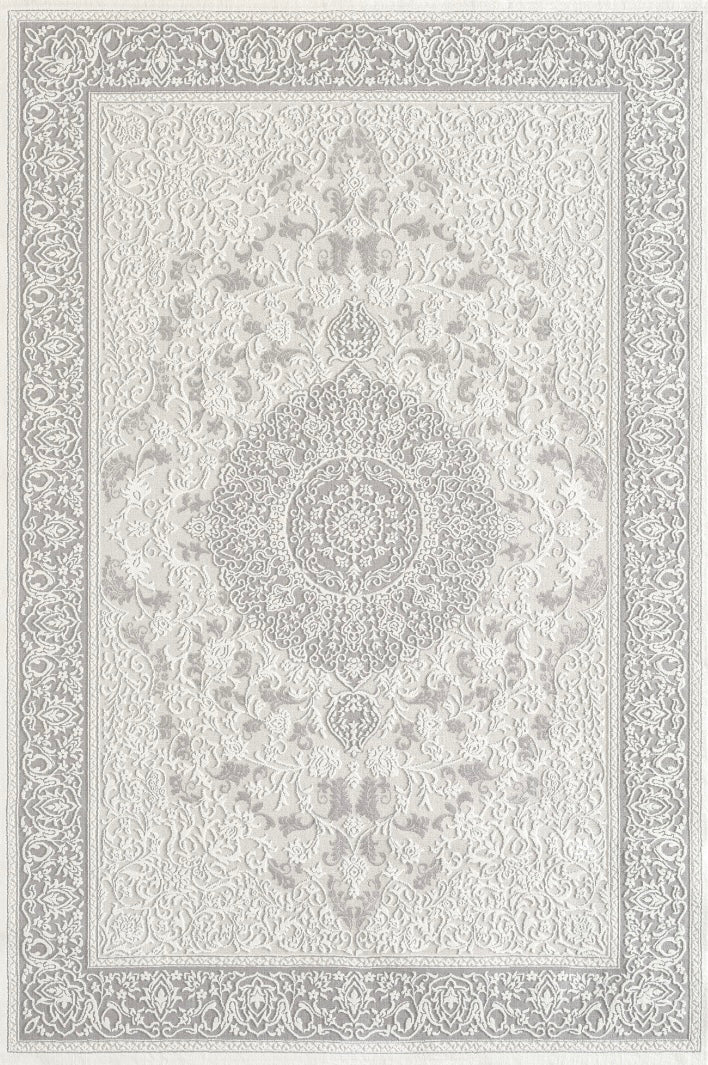 Luma Maison Velura Collection – Eleganter Teppich mit klassischem Medaillon-Design in Creme & Gold