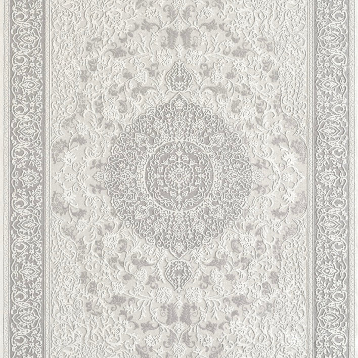 Luma Maison Velura Collection – Eleganter Teppich mit klassischem Medaillon-Design in Creme & Gold