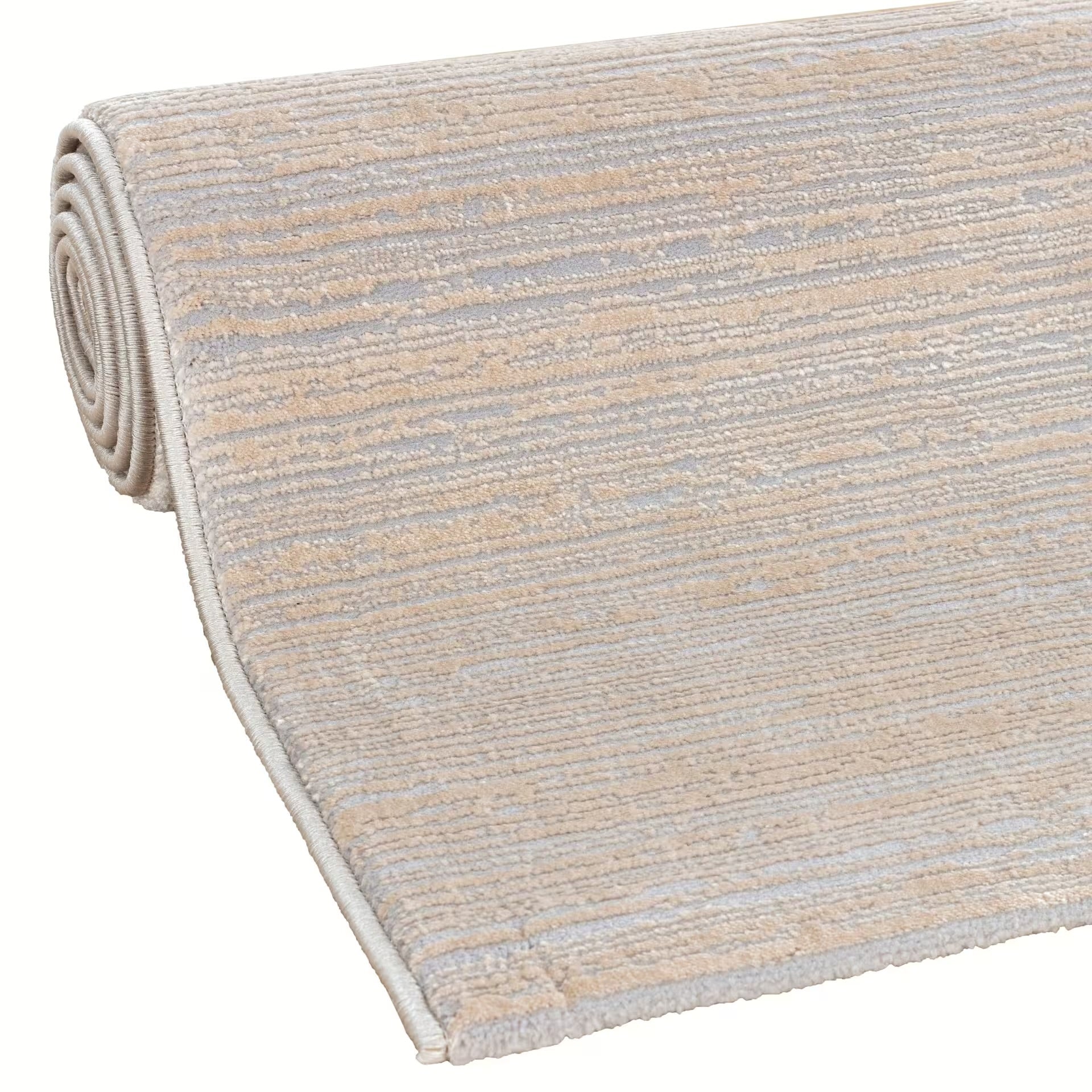 Sehrazat Premium Lima 4050 Collection Hellgrau/Beige - Moderner Designer Teppich mit 3D-Effekt