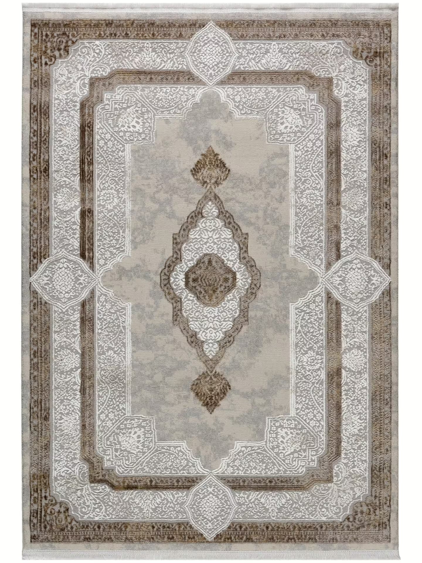 Sehrazat Premium Glory 270 Collection Beige - Premium Designer Teppich mit 3D-Effekt