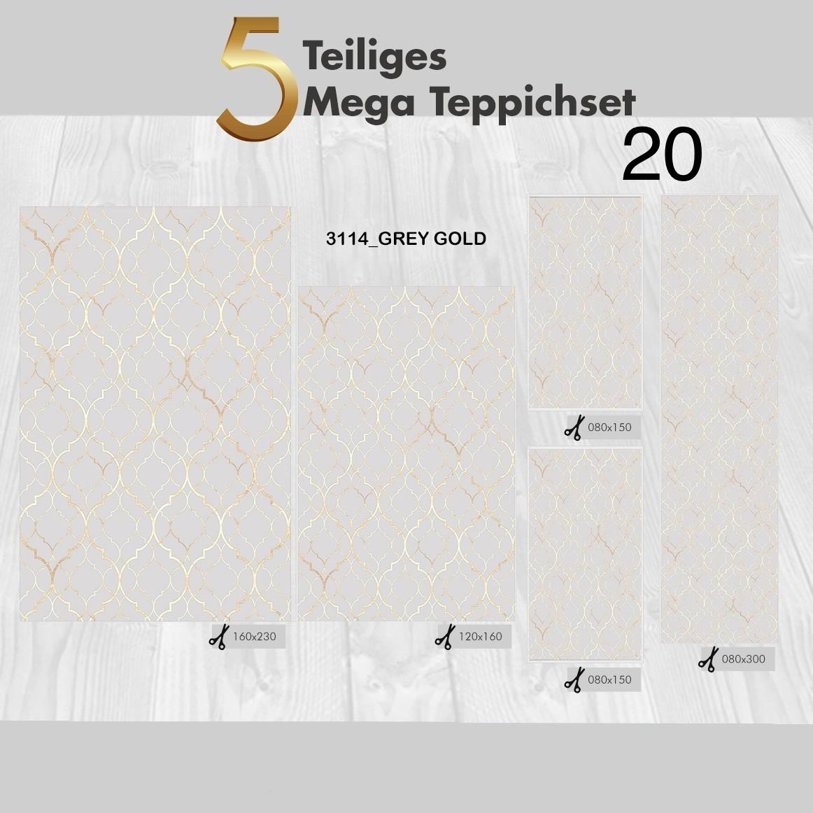 5 Teiliges Mega Teppichset