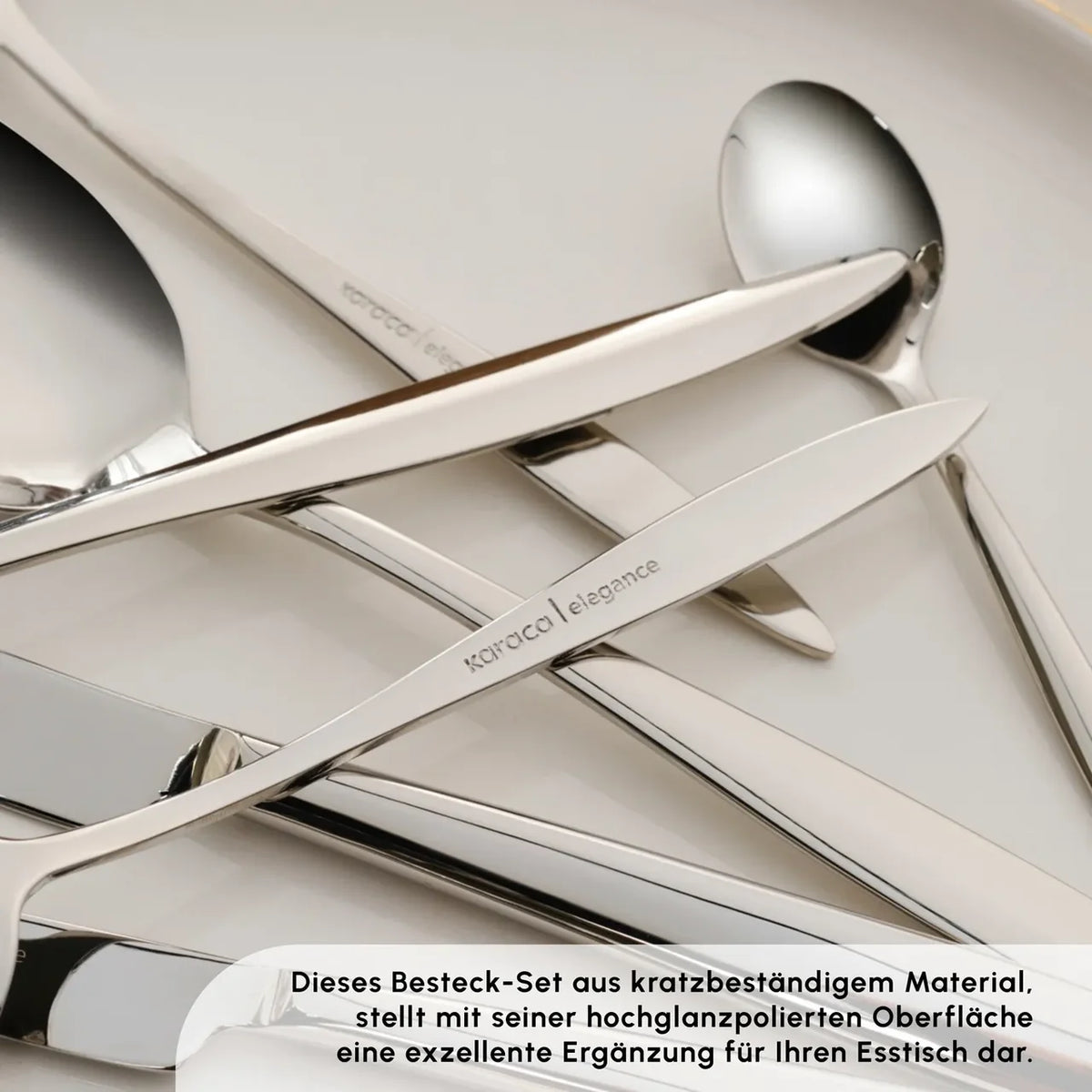 Karaca Novara Elegance Besteckset für 12 Personen, 84-teilig