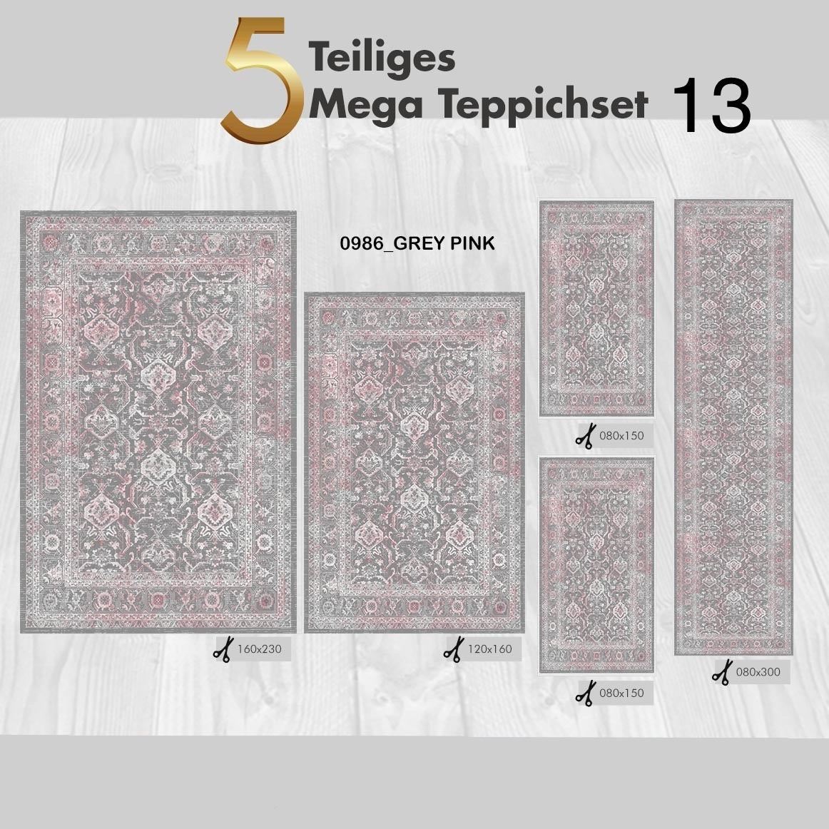 5 Teiliges Mega Teppichset