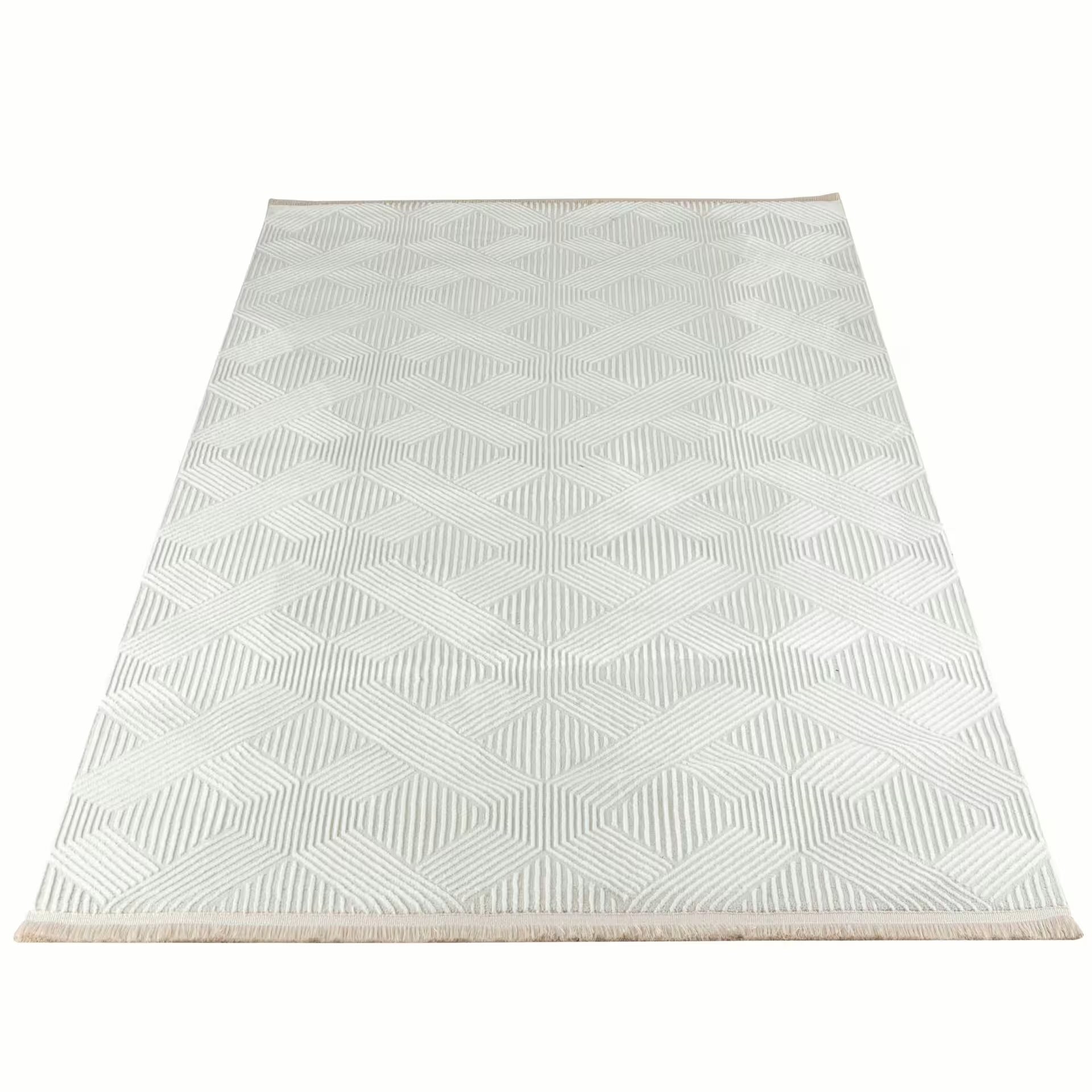 Sehrazat Premium Glory 220 Collection Creme - Premium Designer Teppich mit 3D-Effekt