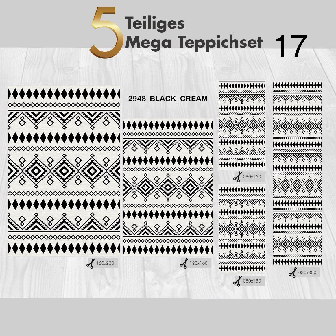 5 Teiliges Mega Teppichset
