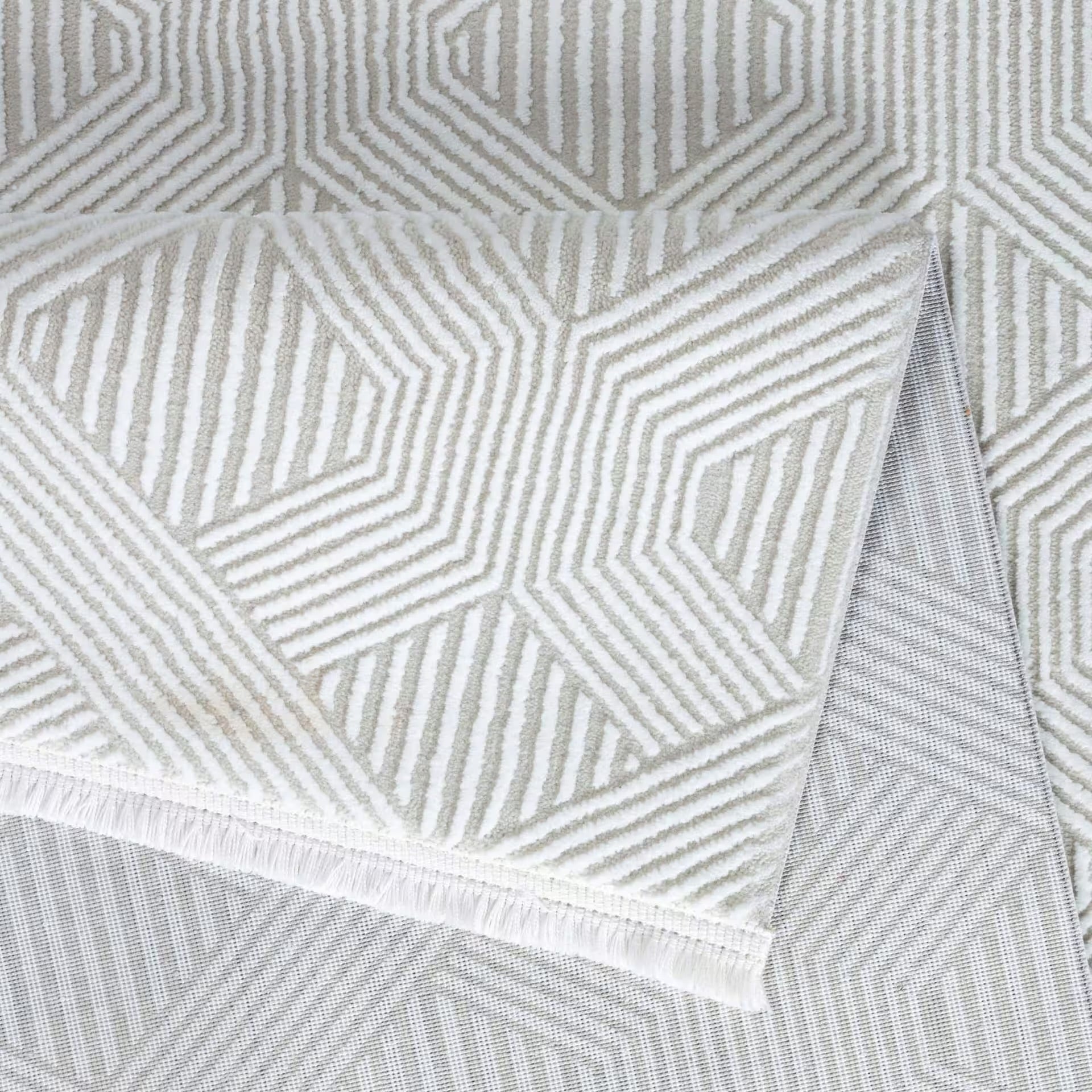 Sehrazat Premium Glory 220 Collection Creme - Premium Designer Teppich mit 3D-Effekt