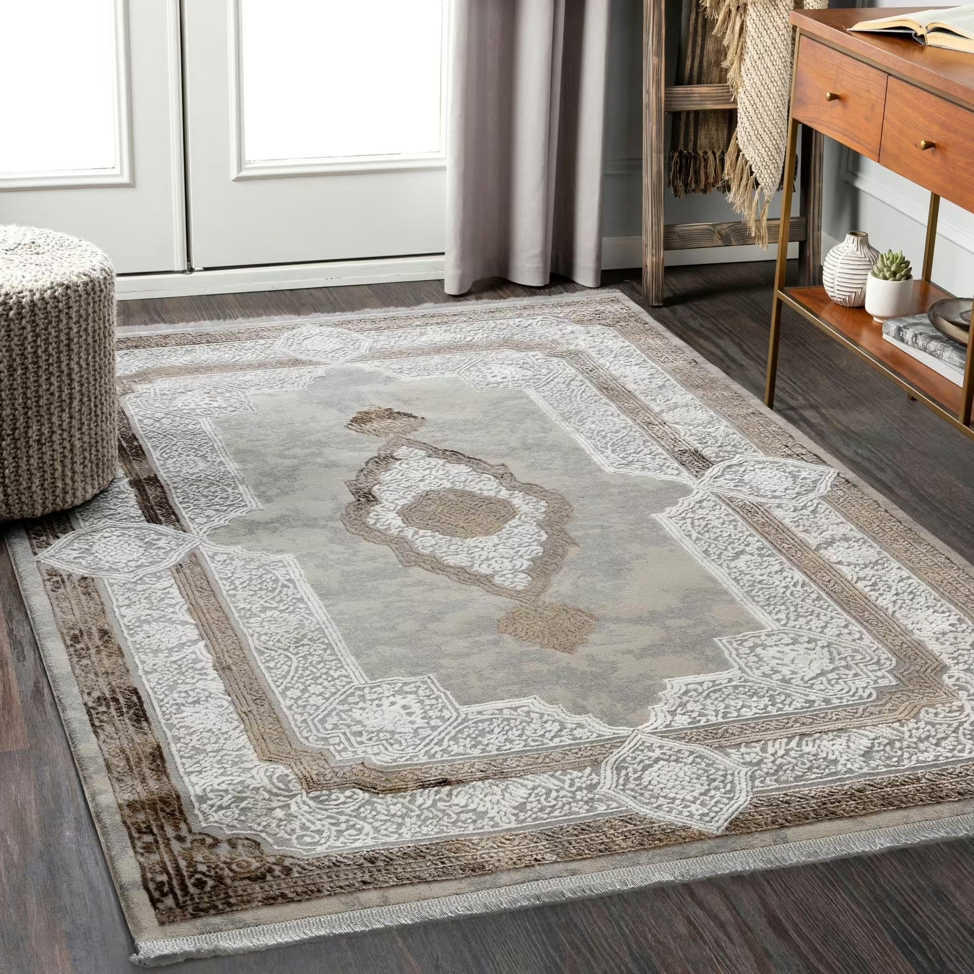 Sehrazat Premium Glory 270 Collection Beige - Premium Designer Teppich mit 3D-Effekt