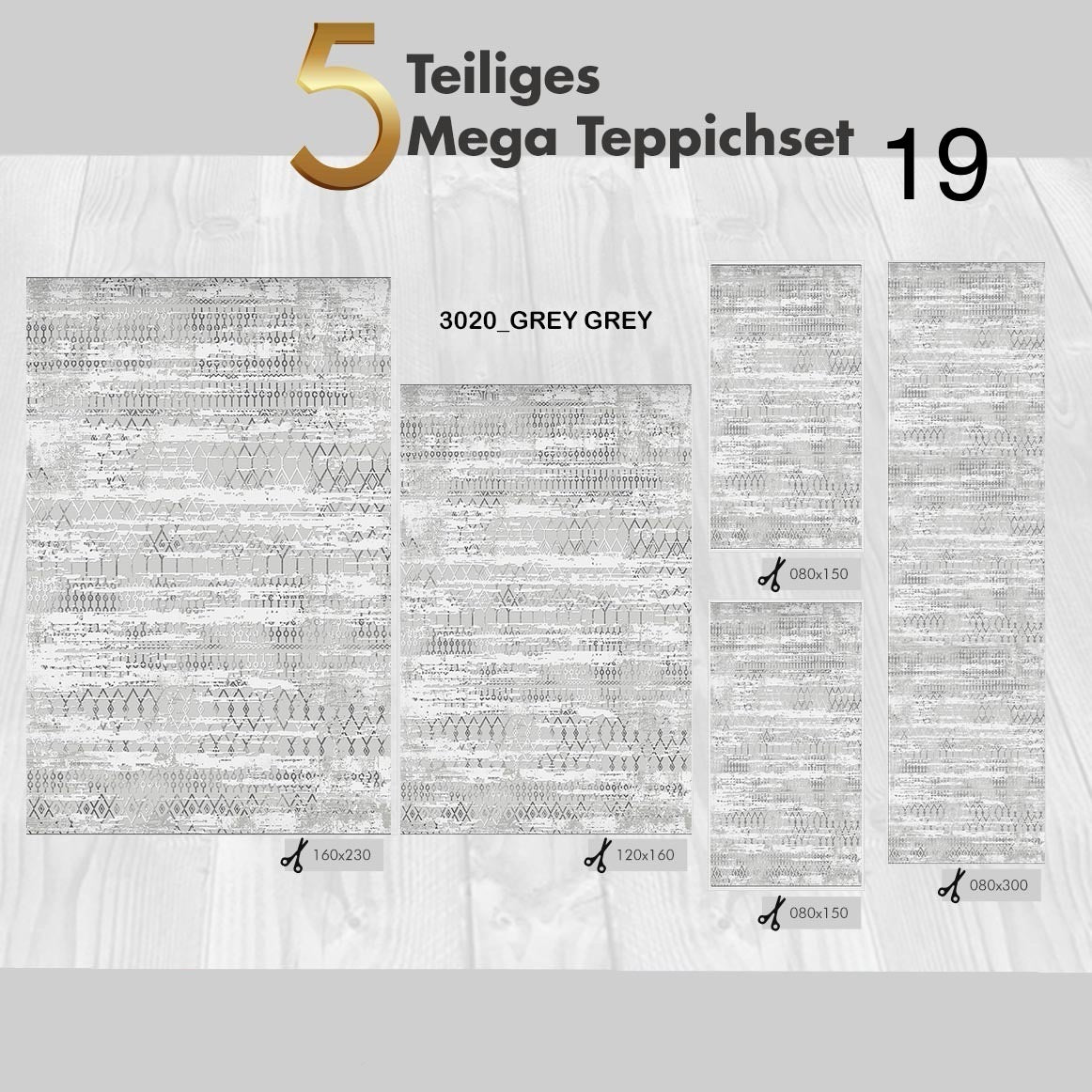 5 Teiliges Mega Teppichset