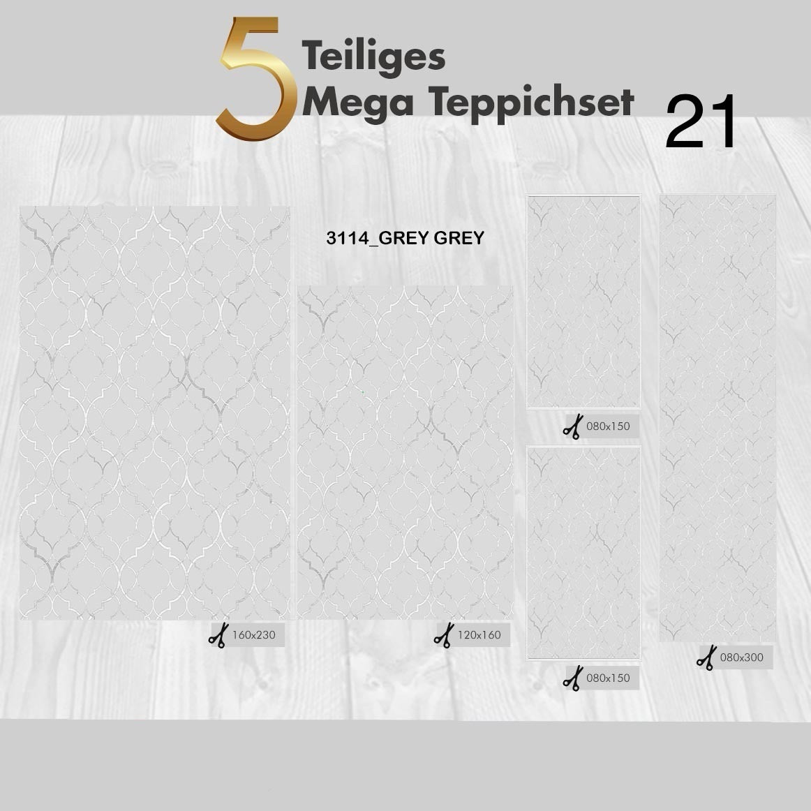 5 Teiliges Mega Teppichset