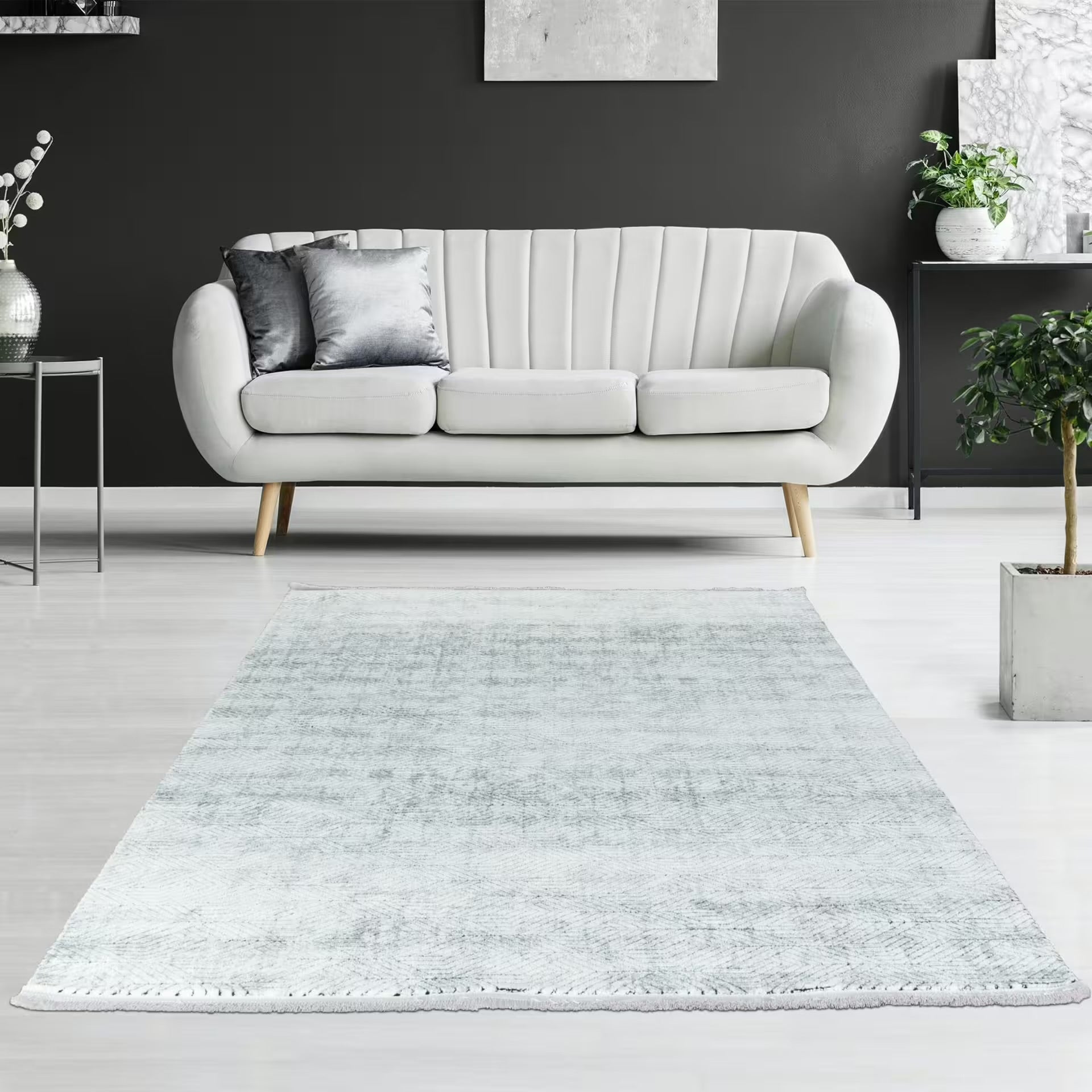 Sehrazat Premium Glory 210 Collection Hellgrau - Premium Designer Teppich mit 3D-Effekt