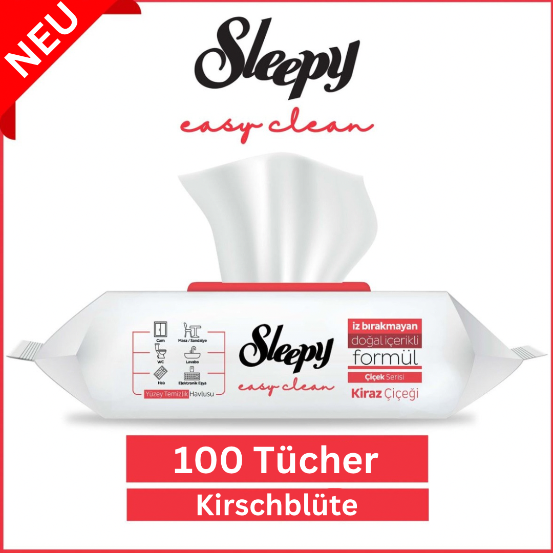 Sleepy Easy Clean Kirschblüte jeweils 100 Tücher Reinigungstücher, Allzwecktücher