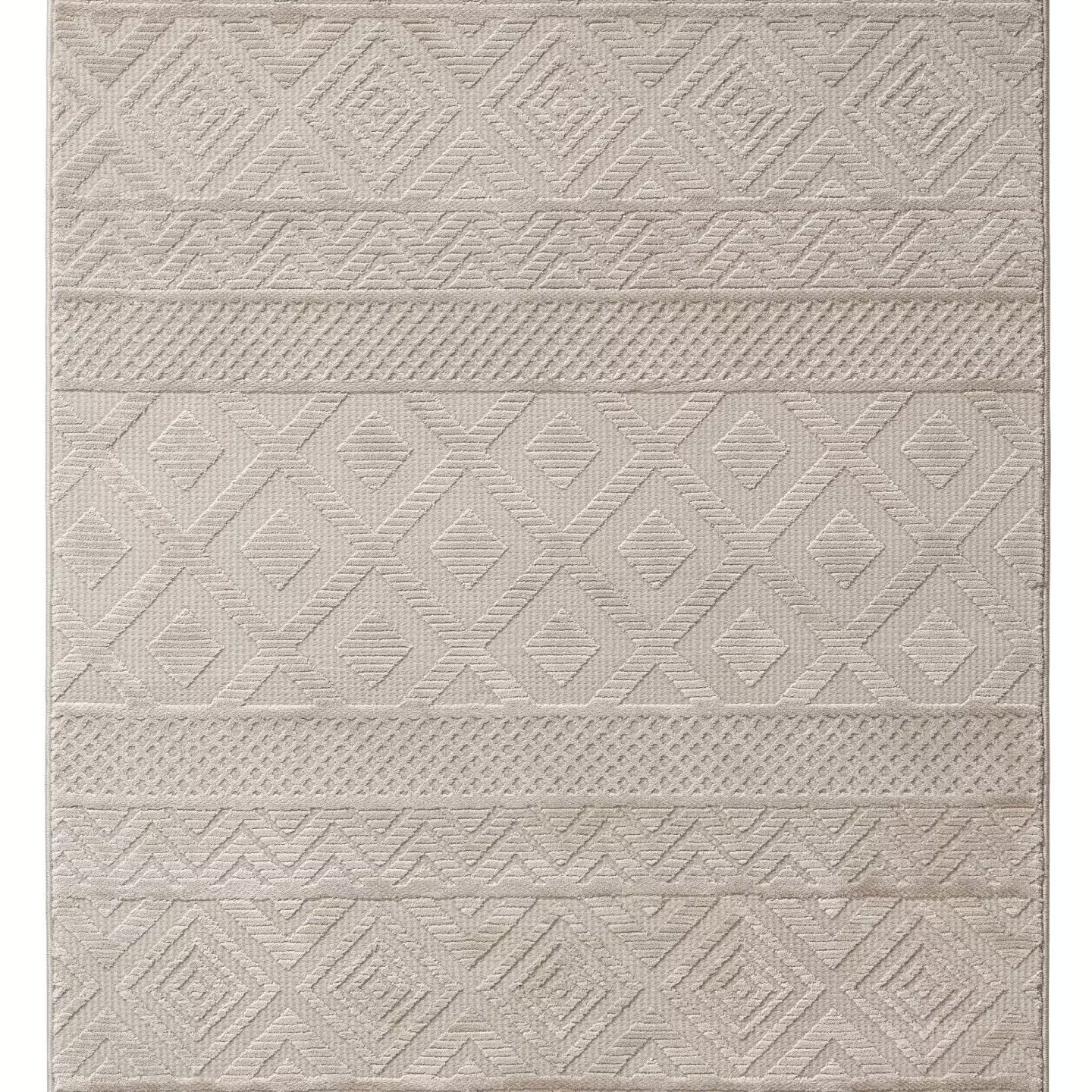 Sehrazat PREMIUM LUXURY COLLECTION - Moderner Designer Teppich Serie 6100 Beige mit 3D-Effekt