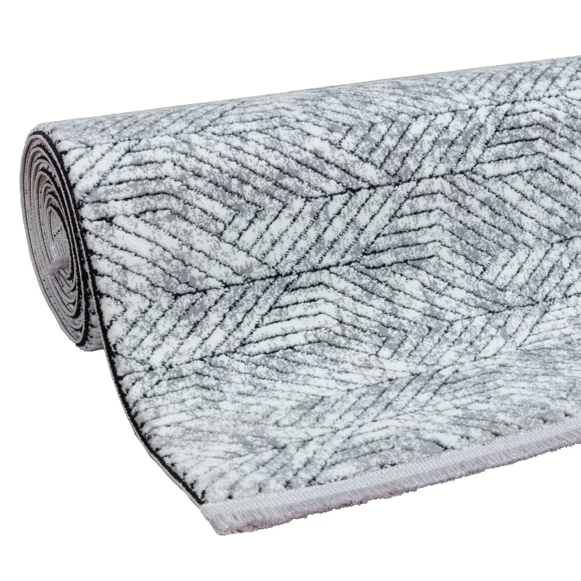 Sehrazat Premium Glory 210 Collection Hellgrau - Premium Designer Teppich mit 3D-Effekt