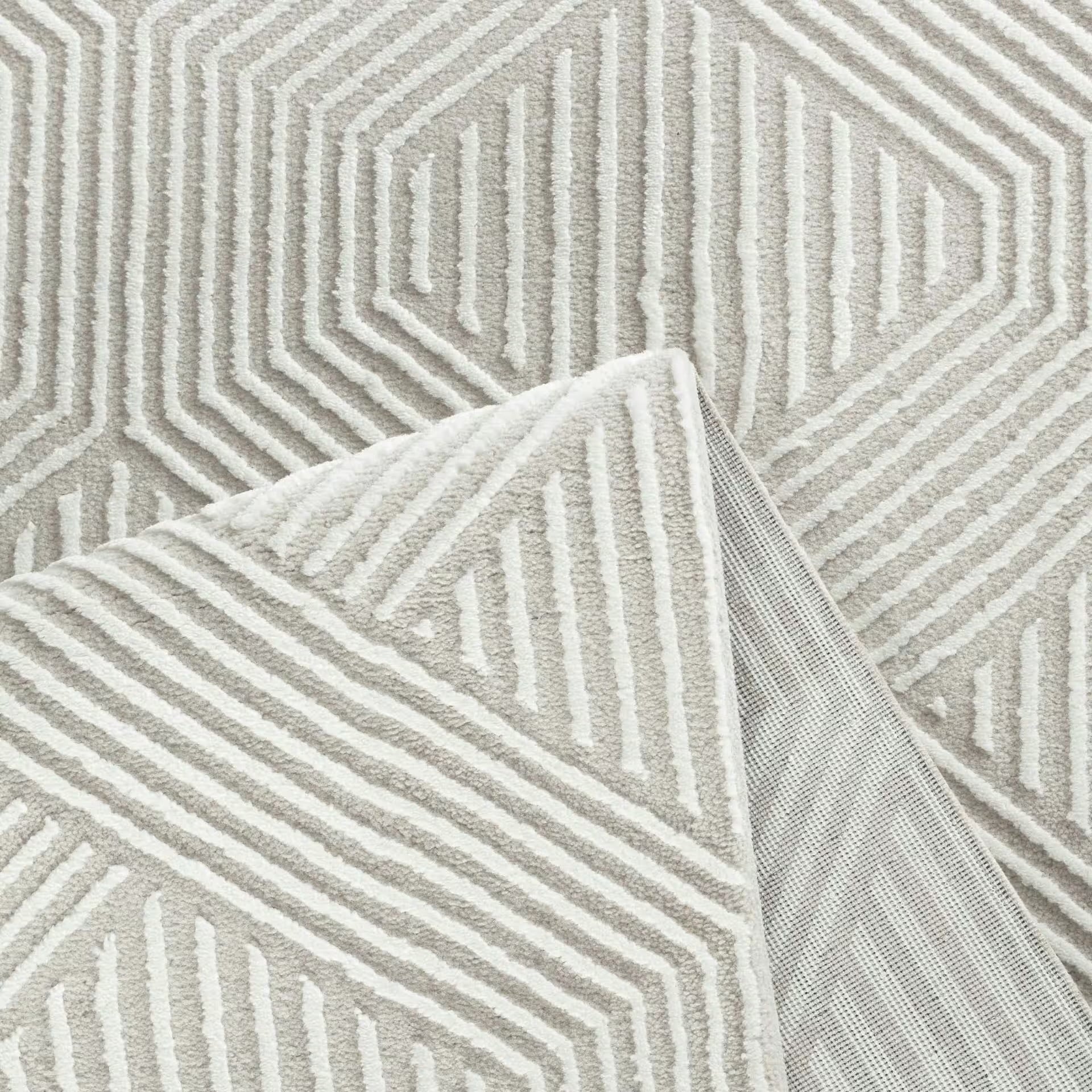 Sehrazat Premium Glory 220 Collection Creme - Premium Designer Teppich mit 3D-Effekt