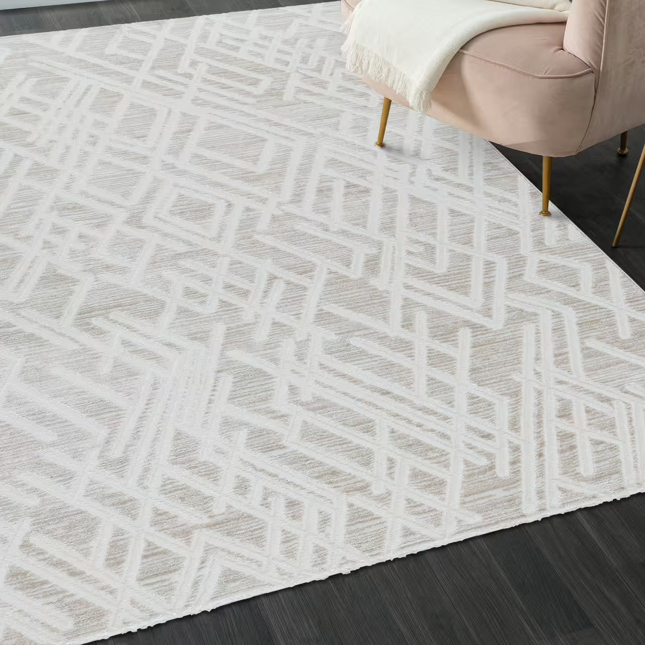 Sehrazat Premium Collection Serie MODA 1320 cream mit 3D Effekt Neuheit Teppich