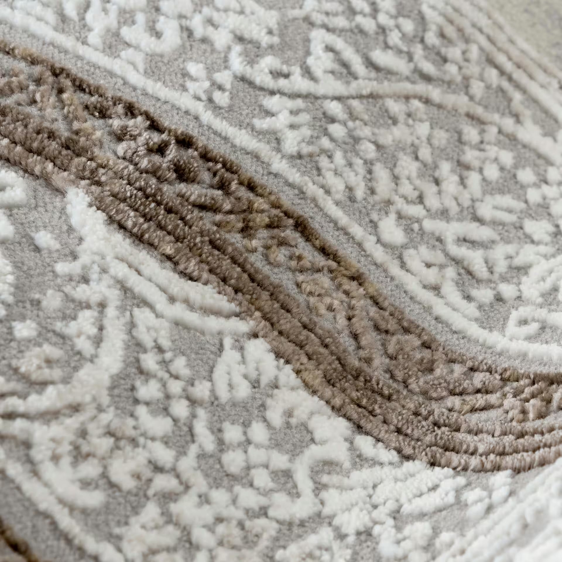 Sehrazat Premium Glory 270 Collection Beige - Premium Designer Teppich mit 3D-Effekt
