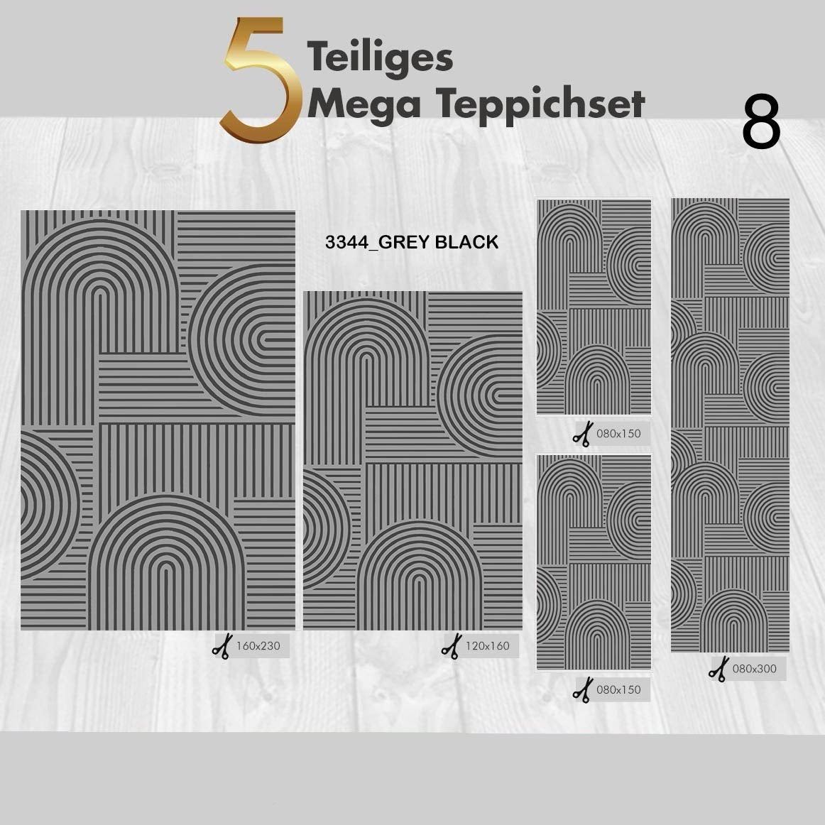 5 Teiliges Mega Teppichset