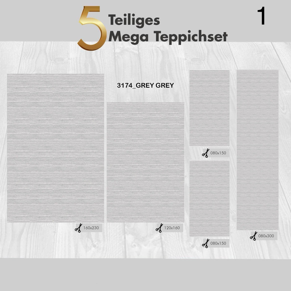 5 Teiliges Mega Teppichset